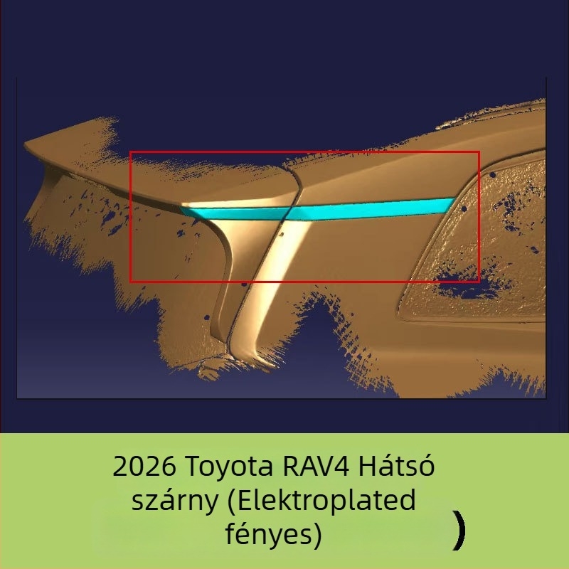 ABS hátsó szárny díszléc Toyota RAV4 26. generációhoz, 93486-EZ00A modell, automata hajtás, testreszabható kivitel