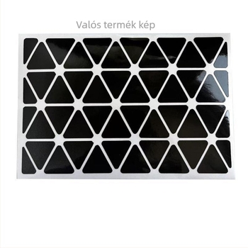 Retro stílusú fekete háromszög alakú visszaverő matricák sisakra és kerékpárra, karcolásálló, öntapadós, geometriai mintázat