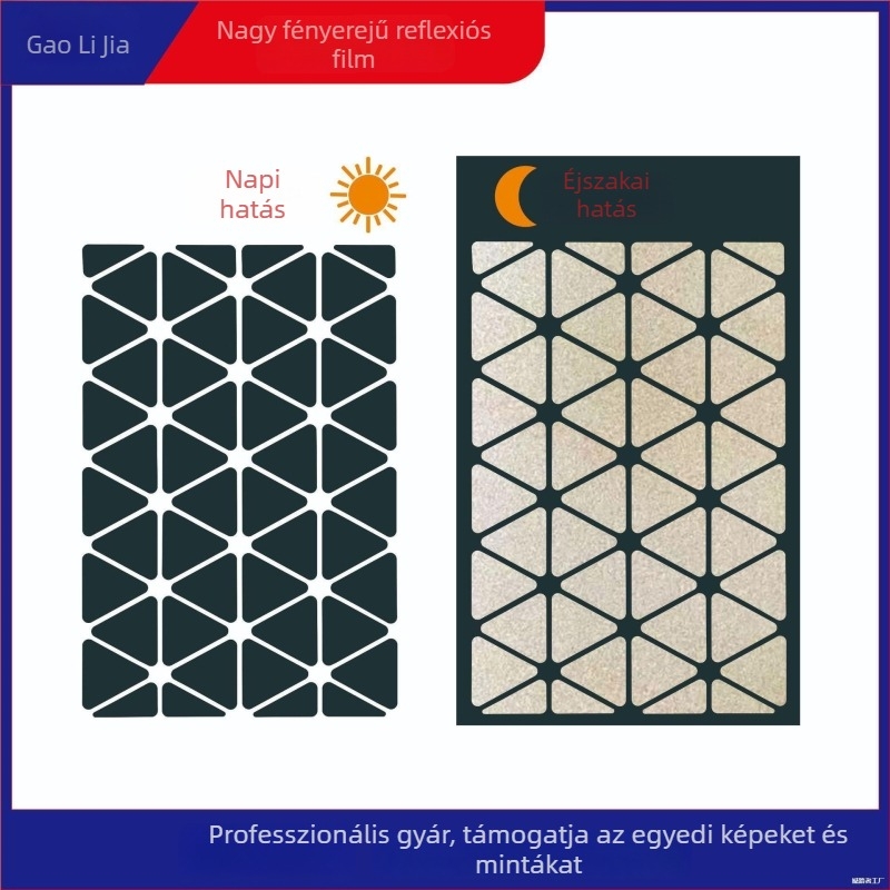 Retro stílusú fekete háromszög alakú visszaverő matricák sisakra és kerékpárra, karcolásálló, öntapadós, geometriai mintázat