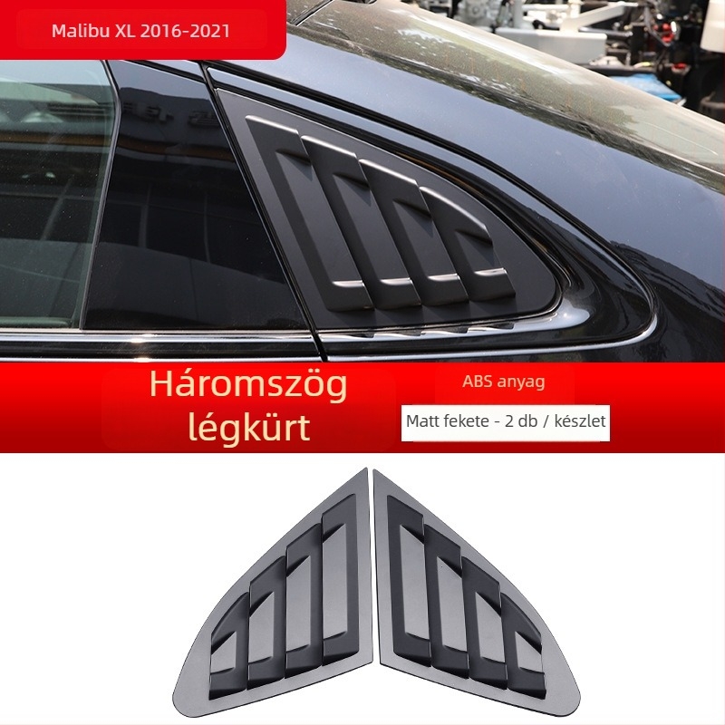 Chevrolet Malibu XL 2016-2022 Külső Módosítás — ABS Hátsó Ablak Háromszögös Szemcsés Shark Gill Dísz Patch