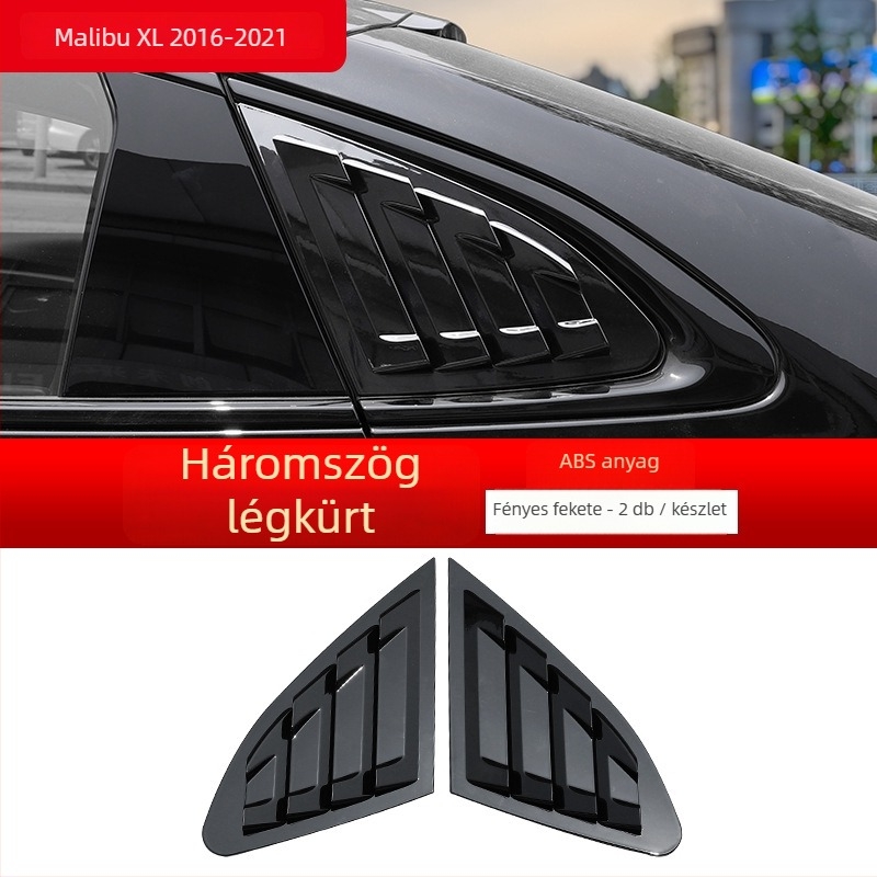Chevrolet Malibu XL 2016-2022 Külső Módosítás — ABS Hátsó Ablak Háromszögös Szemcsés Shark Gill Dísz Patch