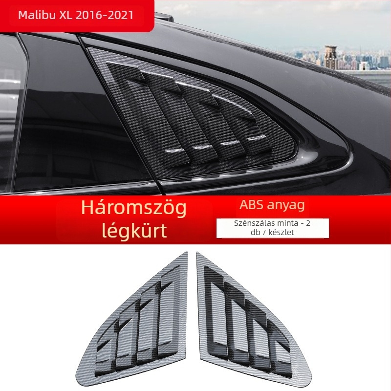 Chevrolet Malibu XL 2016-2022 Külső Módosítás — ABS Hátsó Ablak Háromszögös Szemcsés Shark Gill Dísz Patch
