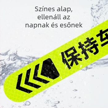 Honghe hátulra szóló fényvisszaverő figyelmeztető matrica, PET/PVC, ragasztásos felhelyezés, minta nélküli