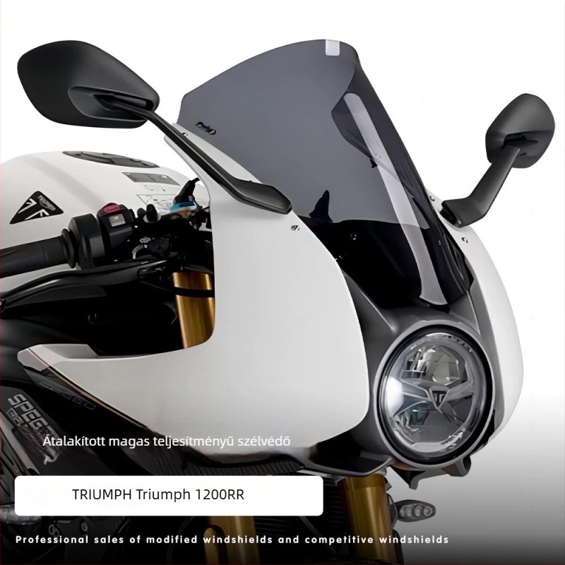 Motorkerékpár szélvédő Triumph Speed Triple 1200RR-hez, PC anyag, modell 0104108, HD funkció