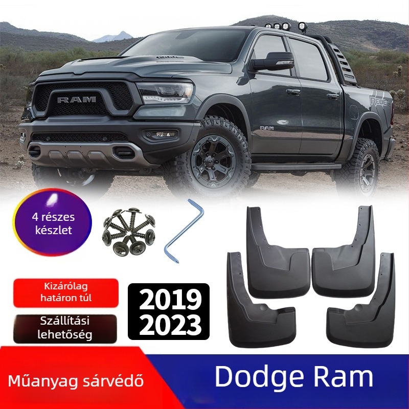 Dodge RAM kerékvédő 2019+ – műanyag, sárvédő anyaga: TPE+PP, RAM-kompatibilis, testreszabás elérhető