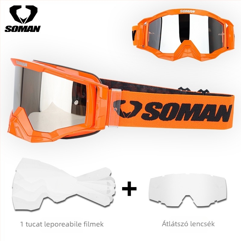 SOMAN SM20 Off-Road szemüveg – Uniszex, szélálló és homokvédelmi