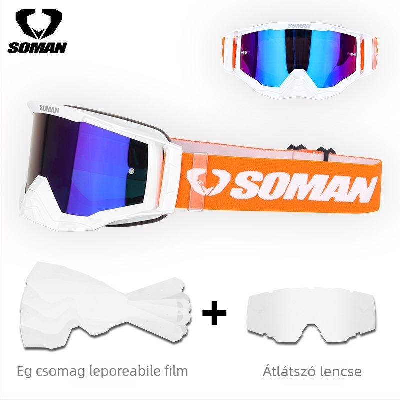 SOMAN SM20 Off-Road szemüveg – Uniszex, szélálló és homokvédelmi