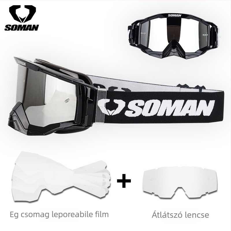SOMAN SM20 Off-Road szemüveg – Uniszex, szélálló és homokvédelmi