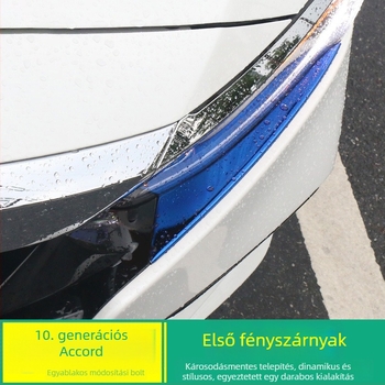 Honda Accord 10. gen fényszóró szemöldök patch dekoráció – ragasztós matrica, egyszínű minta, ragasztással történő telepítés, testreszabás nélkül