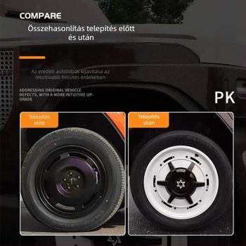 19 hüvelykes felni középső sapka a Chery iCAR V23 Mecha modellhez, dekoratív és védő sapka