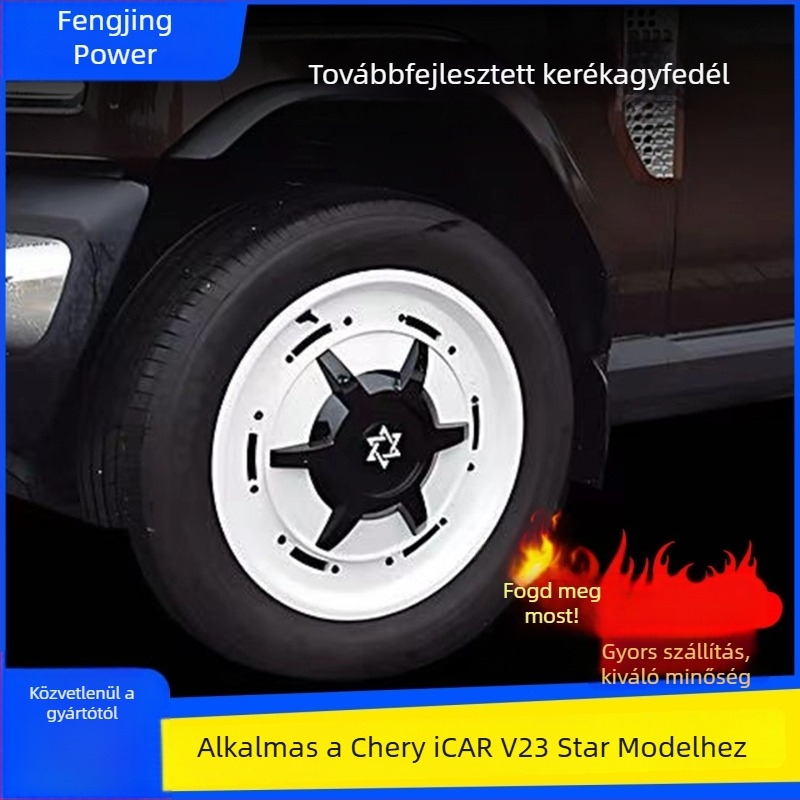 19 hüvelykes felni középső sapka a Chery iCAR V23 Mecha modellhez, dekoratív és védő sapka