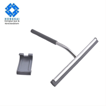 HK Rozsdamentes acél üvegtisztító szilikon kaparóval, egyoldalas törlés, 120 darabos csomag, háztartási használatra