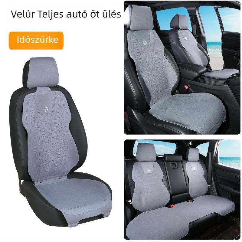 Autóülés alátét velúr technológiájú anyagból, légáteresztő és szellőző, üzleti stílus