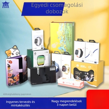 Személyre szabott papír-doboz ajándékhoz logónyomással, UV felülettel, papírkarton anyag, súly 250, modell 0809