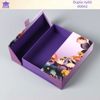 Személyre szabott papír-doboz ajándékhoz logónyomással, UV felülettel, papírkarton anyag, súly 250, modell 0809