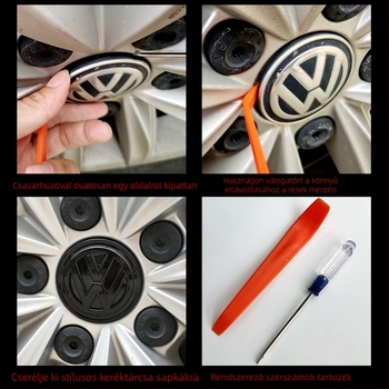 Kerékagyfedél ABS, testreszabás nélkül, kompatibil a Volkswagen sorozatával