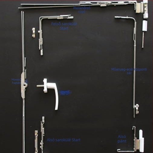 Beépíthető ablak- és ajtózárók belső nyitású és belső hajlítású PVC ablakokhoz — cinkötvözet, DELI márka, modern minimalist dizájn