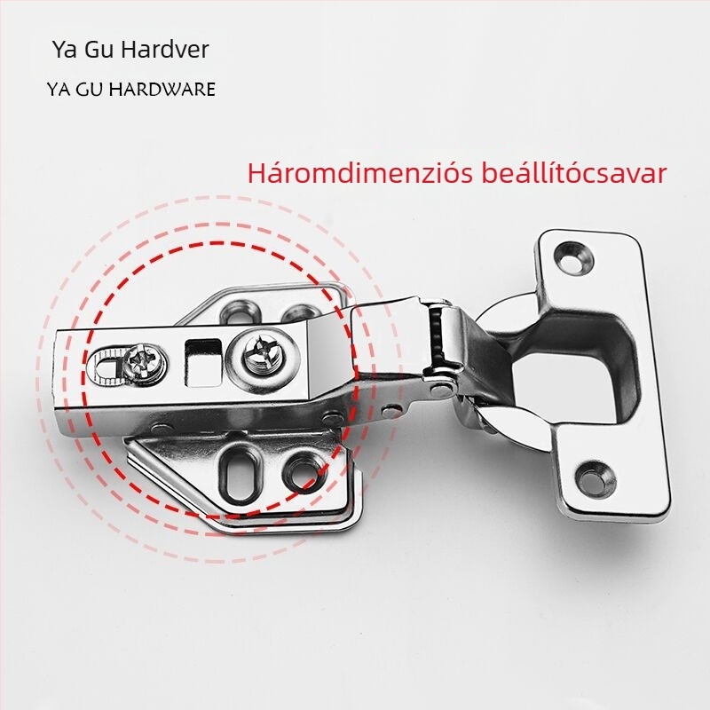 Model 588 hidraulikus csukló damperral szekrények és garderobák ajtóihoz, mangán acél, nikkelezett bevonat