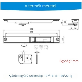 Félhold alakú zárhorgony ablakhoz — cink ötvözet, lógó szivárvány ablakzár, Hang Hong márka, modern minimalist stílus