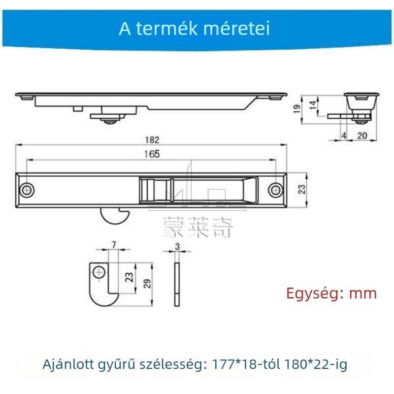 Félhold alakú zárhorgony ablakhoz — cink ötvözet, lógó szivárvány ablakzár, Hang Hong márka, modern minimalist stílus