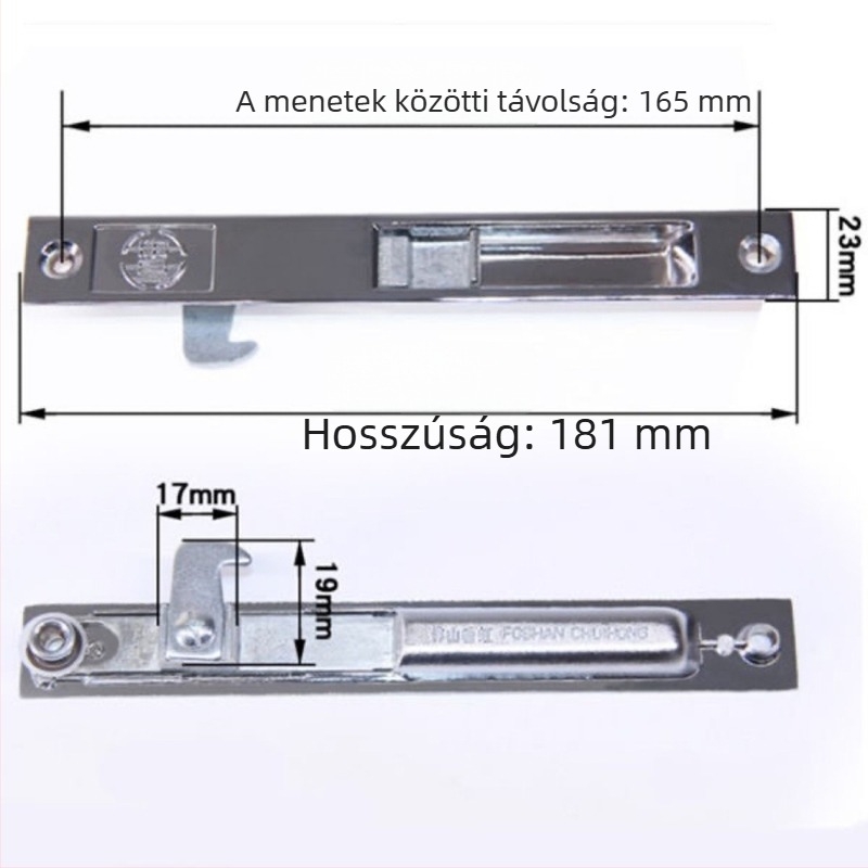 Félhold alakú zárhorgony ablakhoz — cink ötvözet, lógó szivárvány ablakzár, Hang Hong márka, modern minimalist stílus