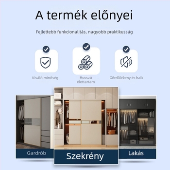 Gardrób görgő, Modell 6001, Q235 acél, Nylon csapágy, Gardróbhoz