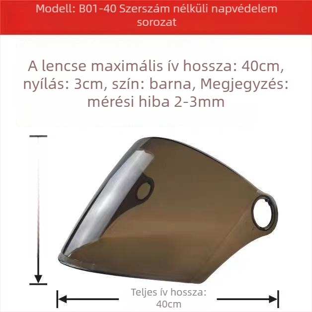 Harley teljes arcú sisakhoz snap-on vizor – nap- és szélvédő, páramentesítő
