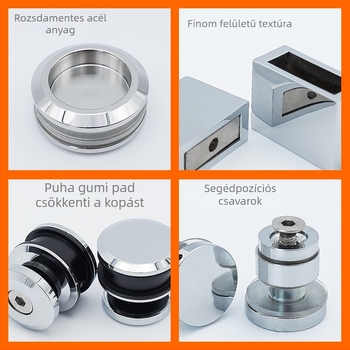 Fürdőszoba ajtó hardver készlet — 304 rozsdamentes acél, négyzet profilú cső, üveges tolóajtókhoz, száraz–nedves elválasztás, modell XXJ-002, márka Xinxiongjia, modern minimalista stílus