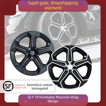 Tesla Model Y kerékagyfedél díszítő burkolat Plum Blossom mintával, műanyagból, védelem a karcolások és ütközések ellen