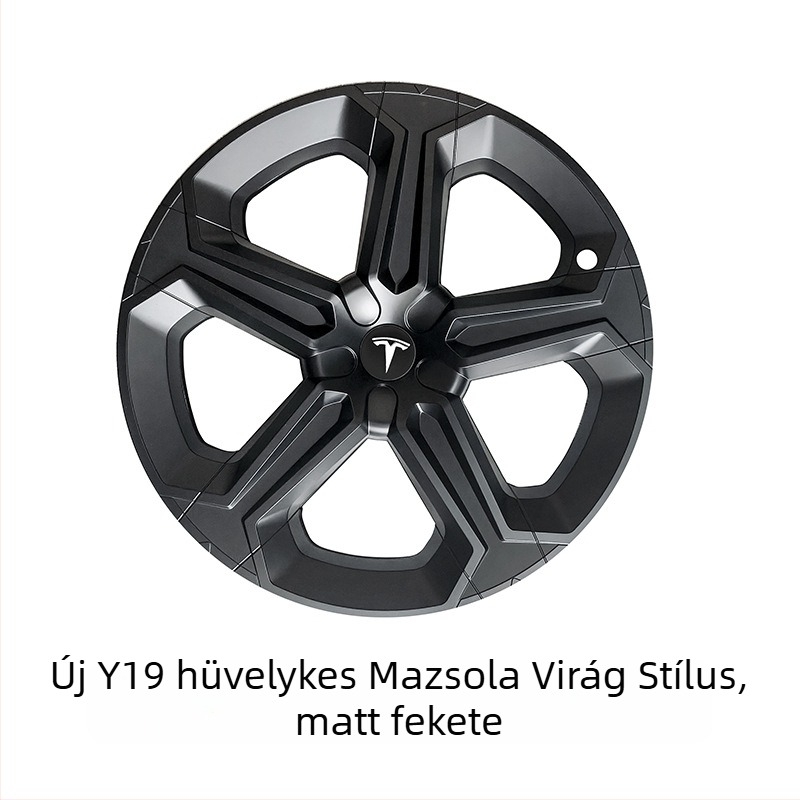 Tesla Model Y kerékagyfedél díszítő burkolat Plum Blossom mintával, műanyagból, védelem a karcolások és ütközések ellen