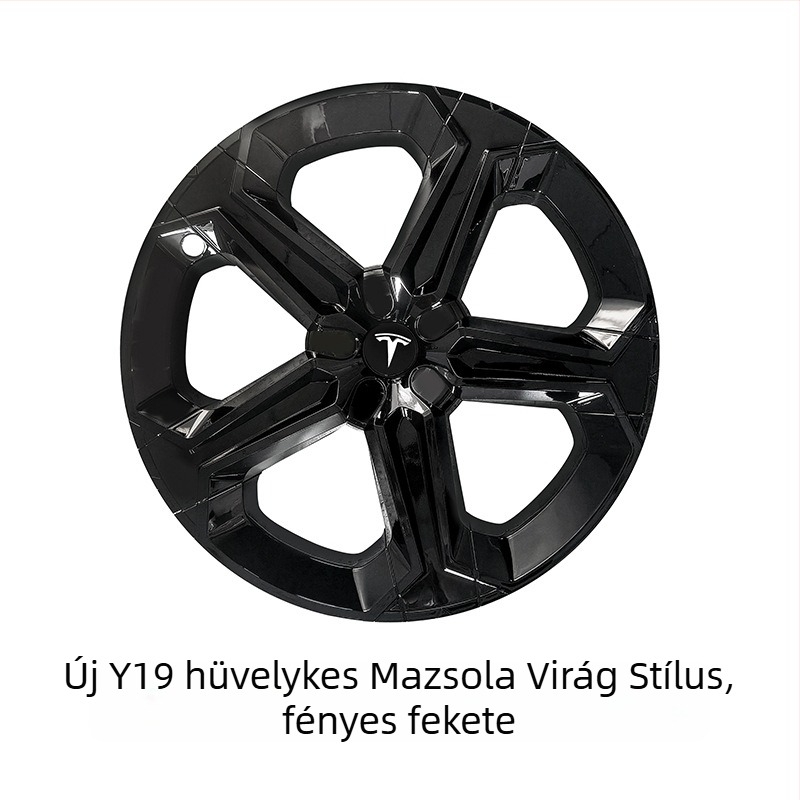 Tesla Model Y kerékagyfedél díszítő burkolat Plum Blossom mintával, műanyagból, védelem a karcolások és ütközések ellen