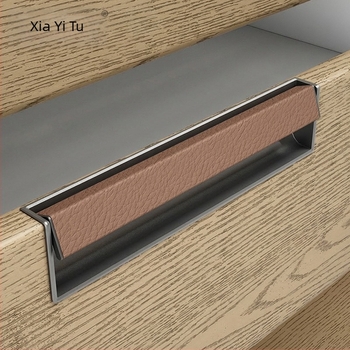 Gardrób fogantyú – bár alakú beépített bőrfelület, moduláris telepítés, cinkötvözet, modell 9828