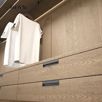 Gardrób fogantyú – bár alakú beépített bőrfelület, moduláris telepítés, cinkötvözet, modell 9828