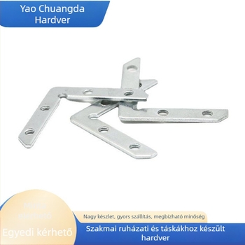 Sarokkód, megerősített rozsdamentes acél, 90° mozgatható sík sarokvas, L alakú rögzítő a bejáratokhoz és ablakokhoz