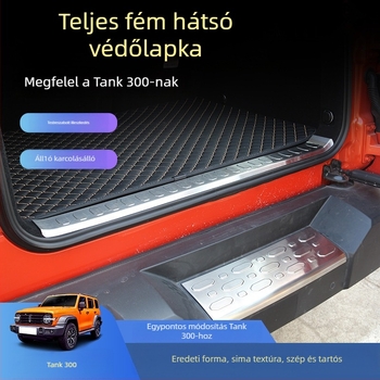 Tank 300-hoz Fender TK-3265 – rozsdamentes acél hátsó védőlemez és üdvözlő pedál