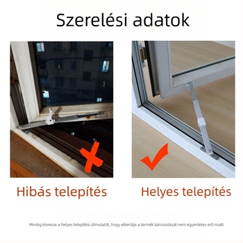 uPVC ablak teleszkópos tartója nyitható ablakokhoz és ajtókhoz, szélvédő rúd, szélkorlátozó, tűzálló ablak záró és szögpozícionáló