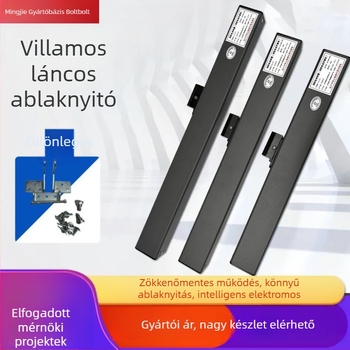 Távirányítós elektromos ablaknyitó, fúrás nélkül történő telepítés, füstkibocsátás, fém aktuátor