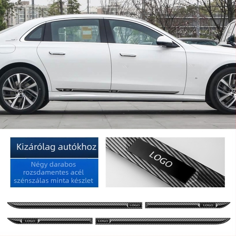 PVC autóajtó védőcsík, oldalsó dekoratív sáv és ajtóél dekoráció, karcolás elleni védelem