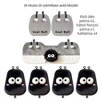 Autóülés párna karikatúra mintával – imitált báránygyapjú, poliészter rost, karikatúra mintázat, szabálytalan forma, vízben mosható