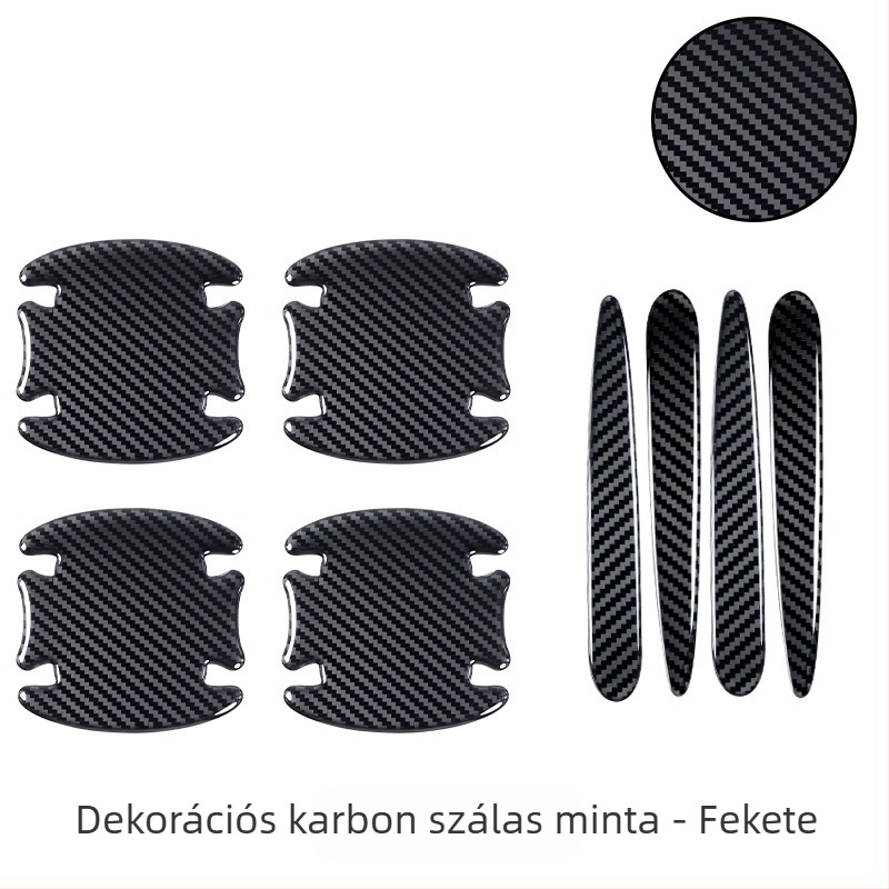 Kelnerette Szénszálas mintázatú ajtóélvédő csík – Ütközésvédő, Modell DJ016, Kompatibilis általános ajtómodellekkel