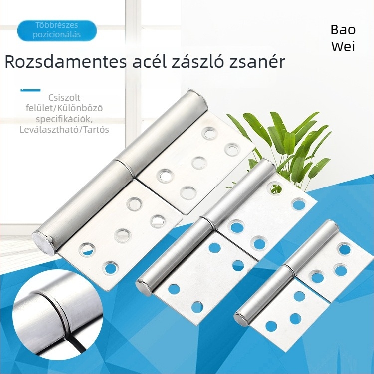 Rozsdamentes acél ajtózsanér, polírozott felület, Shengtong márka, modern minimalista stílus