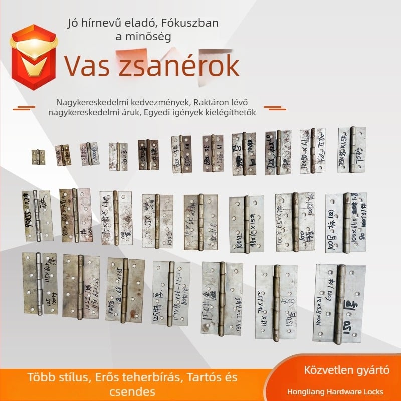 Lyukas vasból készült csapágyas pánt, több méretben, bútorokhoz, ajtókhoz és ablakokhoz