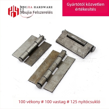 Eltávolítható ajtó- és ablakpánt, hat szimmetrikus nyílás, vas, olajozott korrózióálló bevonat, modern minimalist stílus