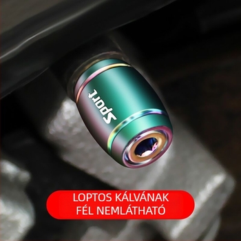 Tubeless szelep sapka – réz, csavarozható, általános belső üreg, rejtett lopás elleni védelem