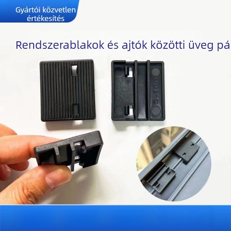 Univerzális ablakkeret-klippek üveg alátétblokkokkal, klipszes rögzítés, rendszerablakokhoz és ajtókhoz