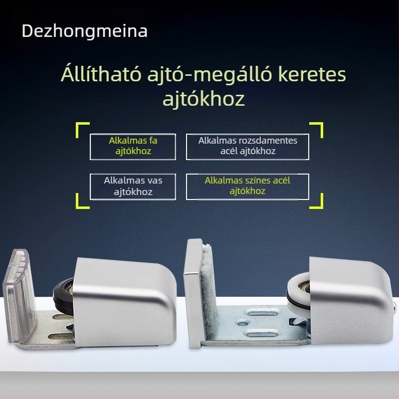 Automata ajtóstop és pozicionáló, acélból készült rejtett padlókorlátozó, kiegészítő tolóajtókhoz