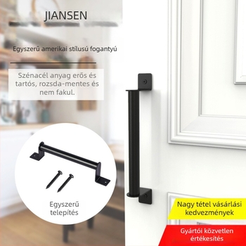 Jenson ajtókilincs szénacélból, spray-plasztik bevonattal, ajtókhoz és ablakokhoz