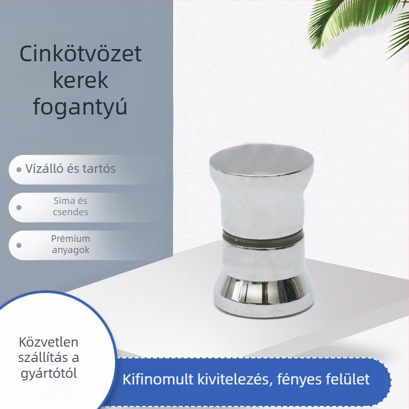 Cinkötvözetből készült kerek ajtónyél csúszó- és szekrényajtókhoz
