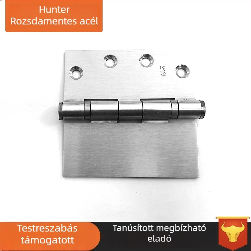 Rozsdamentes acélból készült, vastagított pántok, csendes működésű, ajtókhoz és ablakokhoz, ipari stílus, 2,5 mm