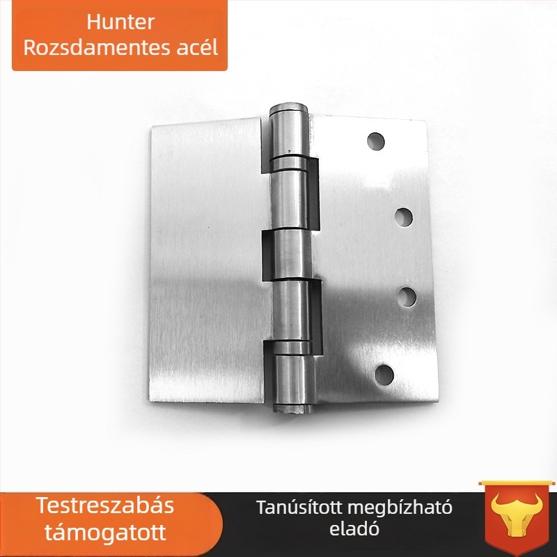 Rozsdamentes acélból készült, vastagított pántok, csendes működésű, ajtókhoz és ablakokhoz, ipari stílus, 2,5 mm